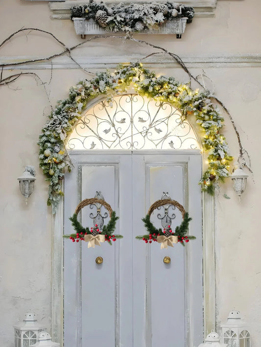 1pc Christmas Wreath ,christmas decor for Front Door christmas wreaths for front door,christmas decoration - kuomie