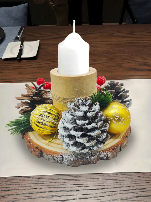 1PCSChristmas Candle Holder,Christmas Party Table Decorations Christmas Decorations Indoor,christmas decorations home,autumn decor - kuomie