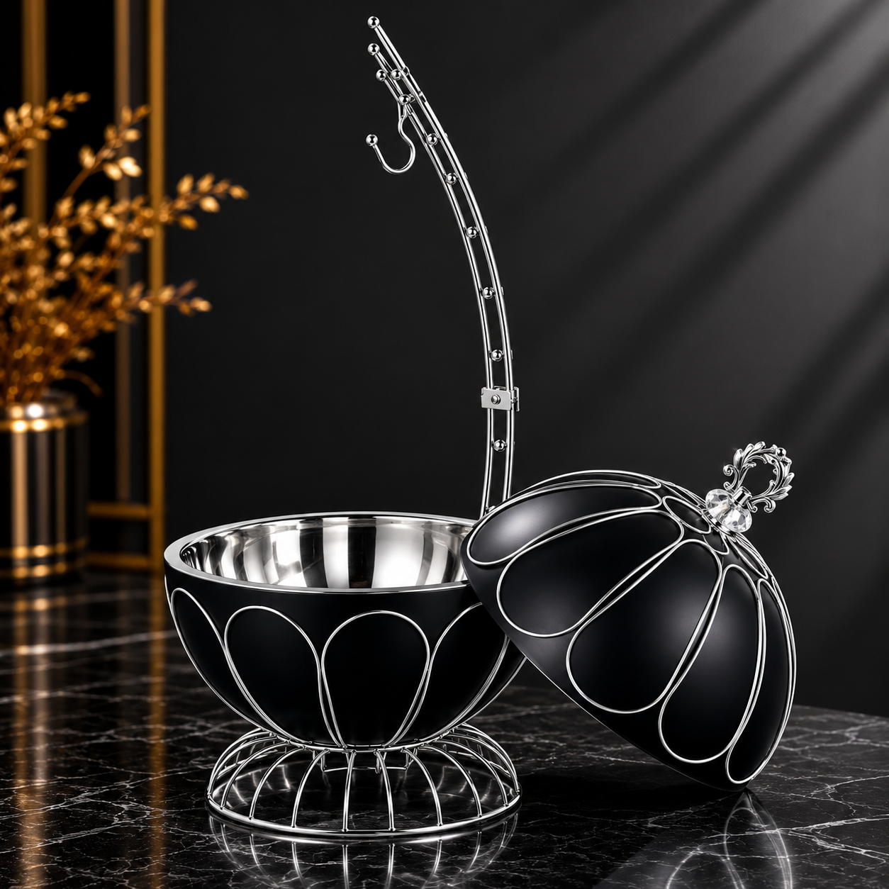 Luxury 8L Hanging Lid Chafing Dish – Premium Buffet Food Warmer for Hotels, Weddings & Catering Events