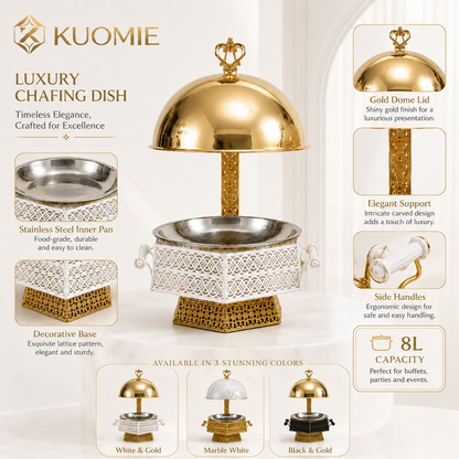 KUOMIE Luxury Chafing Dish | Premium Buffet Food Warmer
