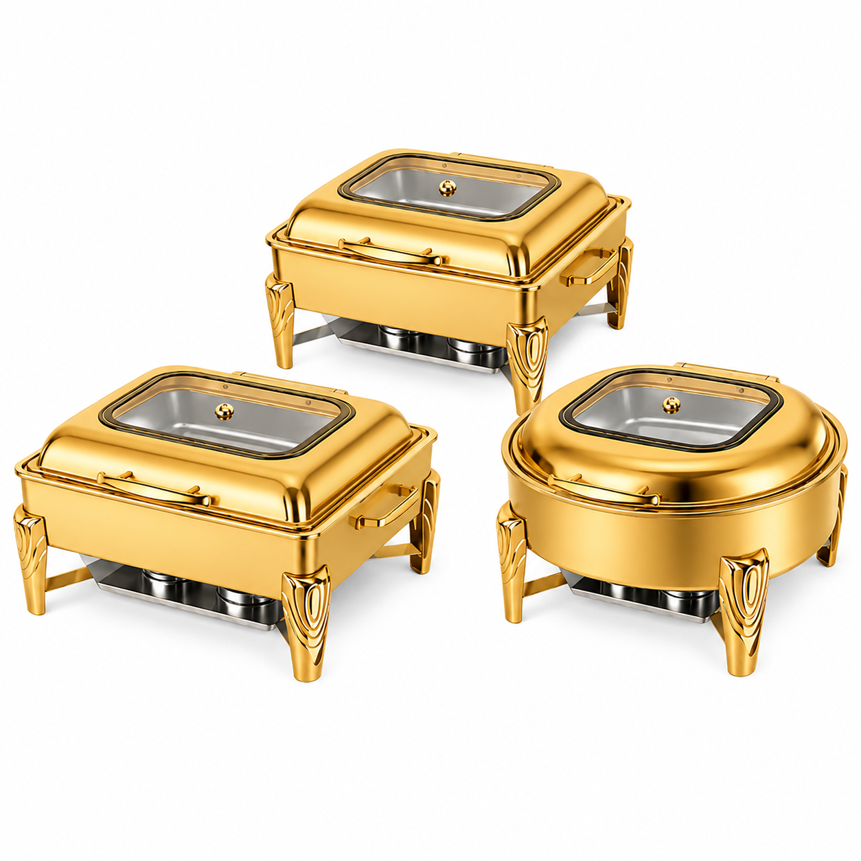 Premium Roll Top Chafing Dish Set – Commercial Buffet Food Warmer for Hotels, Catering & Wedding Banquets