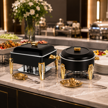 Stainless Steel Chafing Dish Buffet Food Warmer | 6L & 9L for Weddings, Catering & Parties