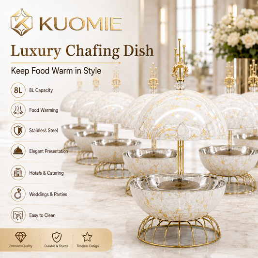 8L Luxury Chafing Dish with Hanging Dome Lid | KUOMIE
