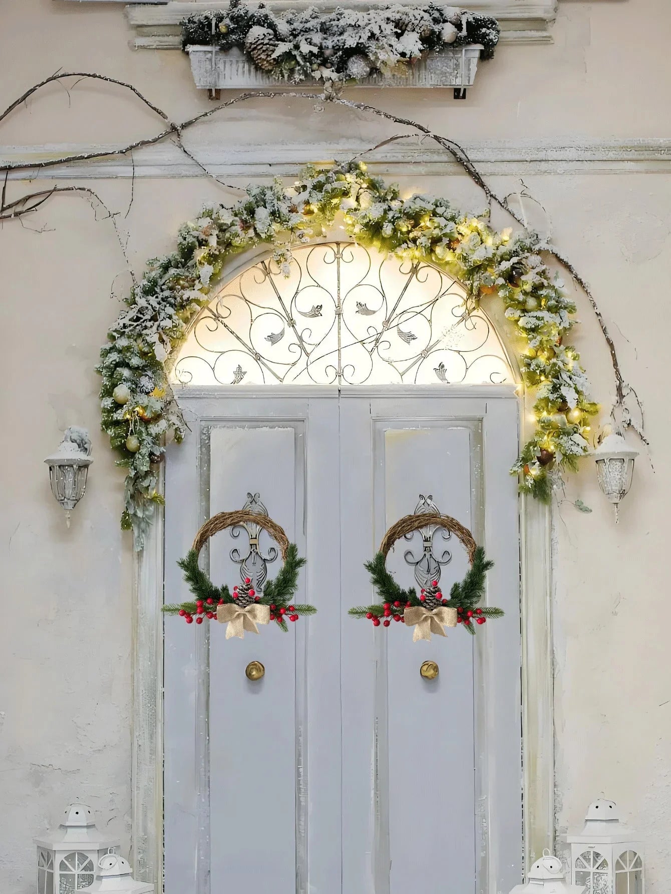 1pc Christmas Wreath ,christmas decor for Front Door christmas wreaths for front door,christmas decoration - kuomie