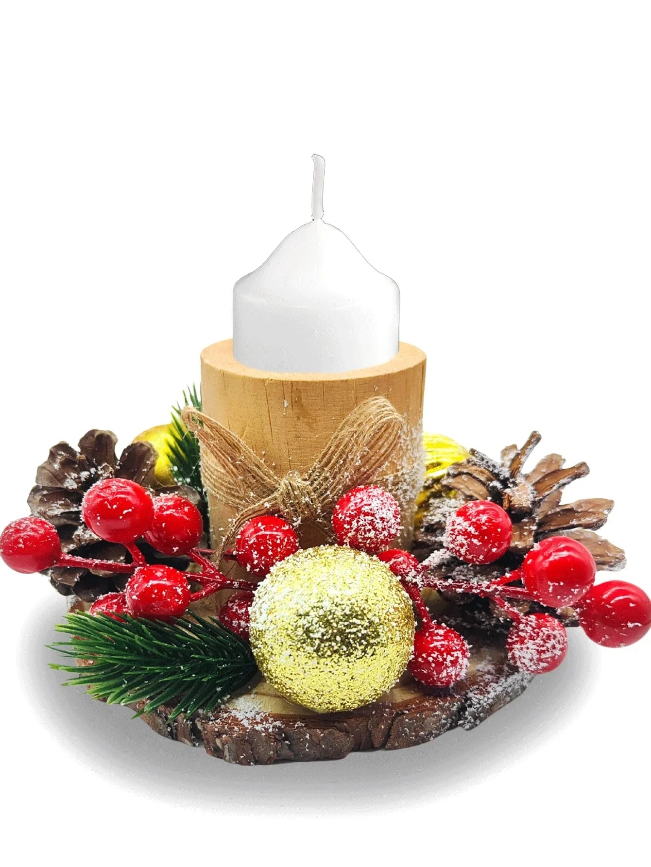 1PCSChristmas Candle Holder,Christmas Party Table Decorations Christmas Decorations Indoor,christmas decorations home,autumn decor - kuomie