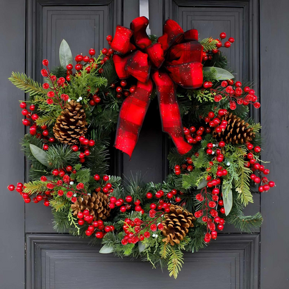 40PCS Faux Red Berry Holly Stems Holiday Table Centerpiece Vase Fillers for Christmas and New Year - kuomie