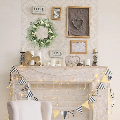 20'' Eucalyptus Wreath for Front Door, Porch, Window - Green Decor for Home, Farmhouse - Spring, Summer, Fall, All Seasons - kuomie