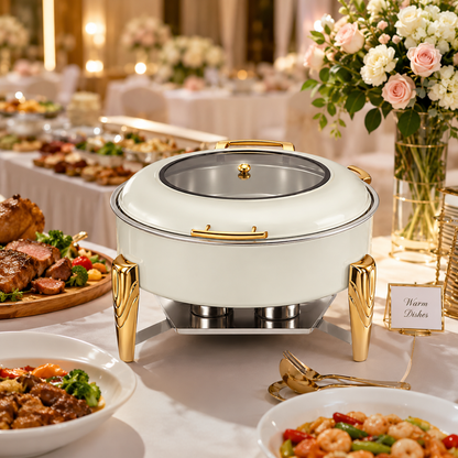 Premium Roll Top Chafing Dish Set – Commercial Buffet Food Warmer for Hotels, Catering & Wedding Banquets