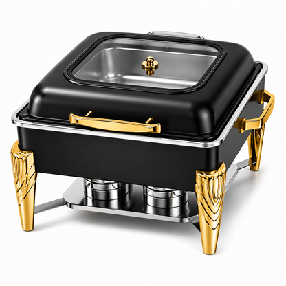 Premium Roll Top Chafing Dish Set – Commercial Buffet Food Warmer for Hotels, Catering & Wedding Banquets