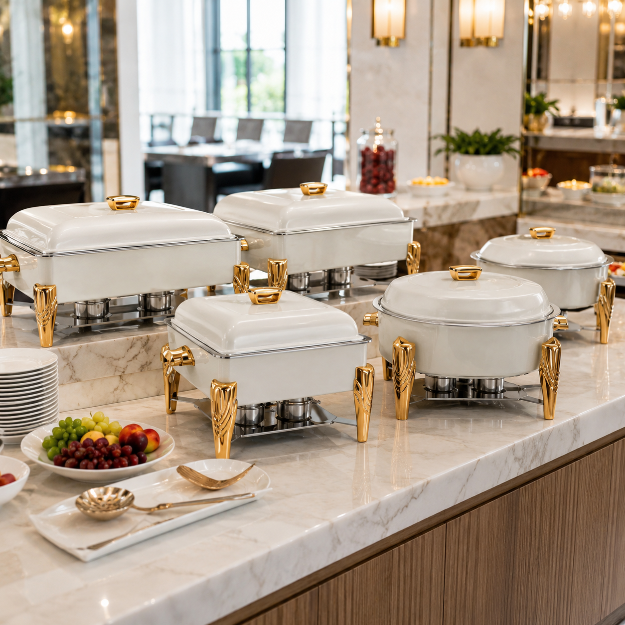 Stainless Steel Chafing Dish Buffet Food Warmer | 6L & 9L for Weddings, Catering & Parties