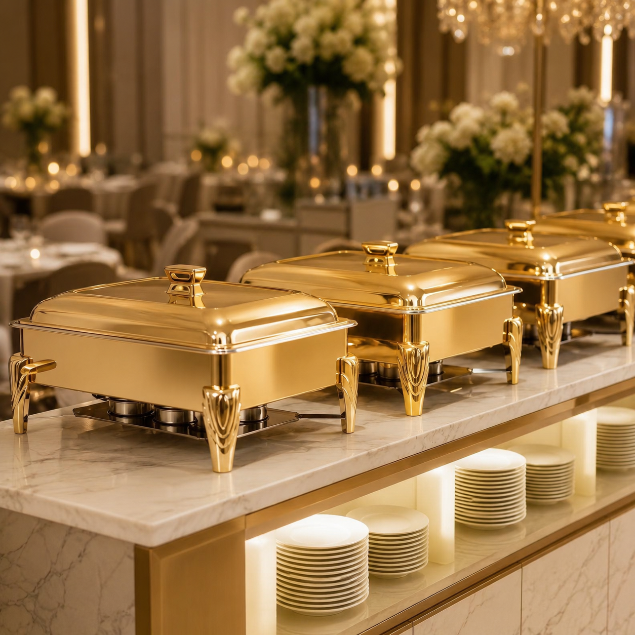 Stainless Steel Chafing Dish Buffet Food Warmer | 6L & 9L for Weddings, Catering & Parties