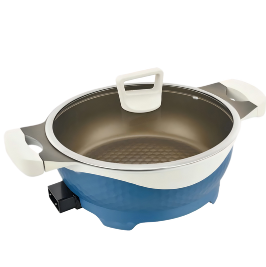 6L Electric Hot Pot - Shabu Shabu Pot,Maifan stone electric hot pot, barbecue and simmering all-in-one pot,1500W with 5-Temp Control, Non-Stick & BPA-Free, Perfect for Family Dinners & Parties