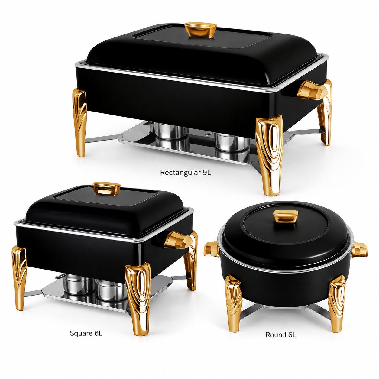 Stainless Steel Chafing Dish Buffet Food Warmer | 6L & 9L for Weddings, Catering & Parties