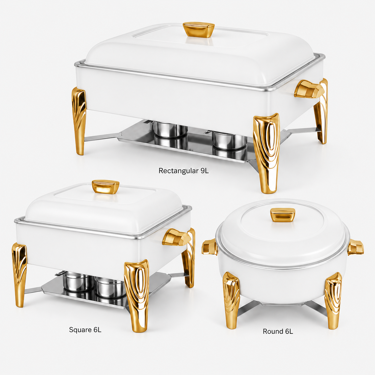 Stainless Steel Chafing Dish Buffet Food Warmer | 6L & 9L for Weddings, Catering & Parties