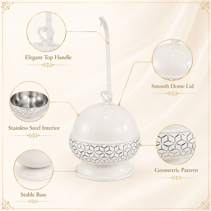Luxury 8L Stainless Steel Chafing Dish with Hanging Lid for Hotel Buffet, Restaurant Catering & Wedding Banquets Perfect For Luxury Hotel Buffets Wedding Banquets