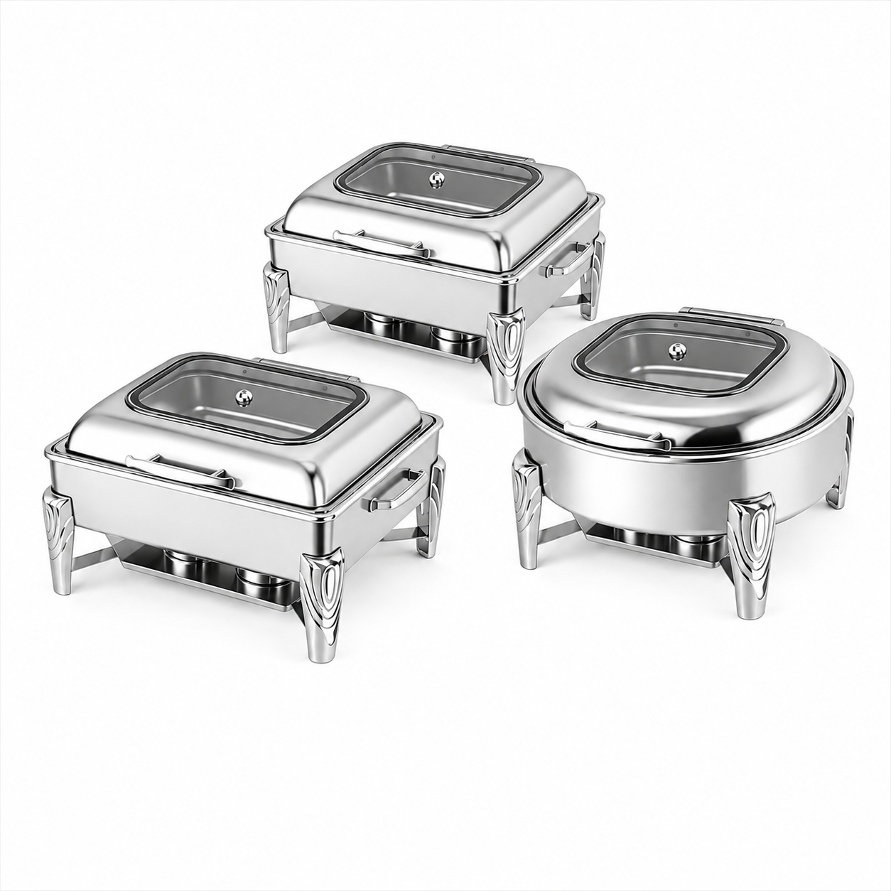 Premium Roll Top Chafing Dish Set – Commercial Buffet Food Warmer for Hotels, Catering & Wedding Banquets