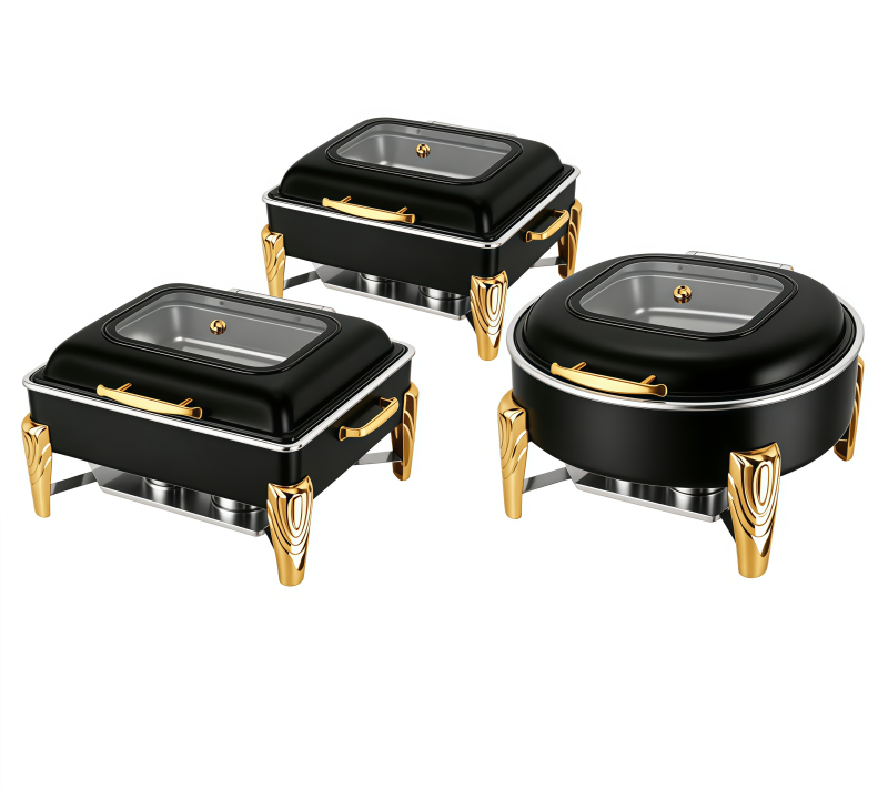Premium Roll Top Chafing Dish Set – Commercial Buffet Food Warmer for Hotels, Catering & Wedding Banquets