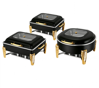 Premium Roll Top Chafing Dish Set – Commercial Buffet Food Warmer for Hotels, Catering & Wedding Banquets