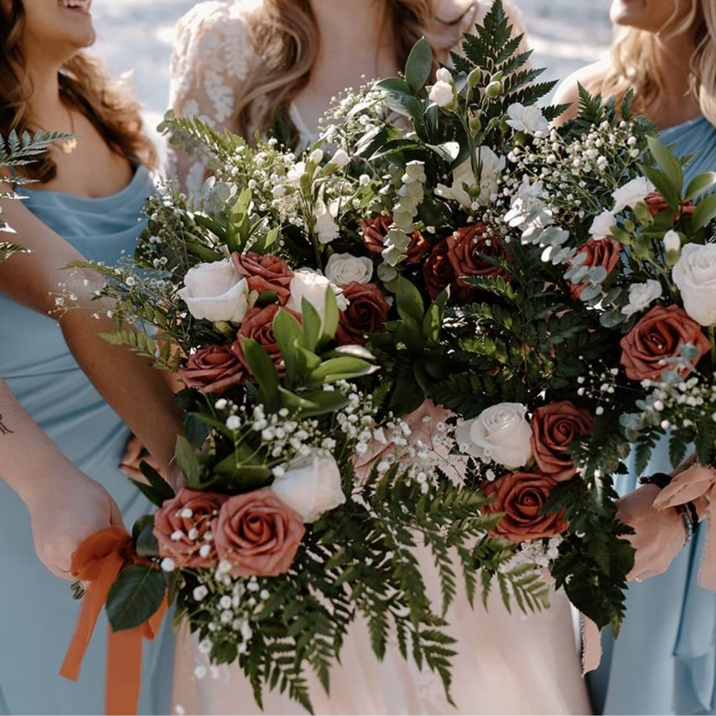 Artificial Flowers 25pcs Real Looking Ivory Foam Fake Roses with Stems for DIY Wedding Bouquets White Bridal Shower Centerpieces Arrangements Party Tables Decorations - kuomie