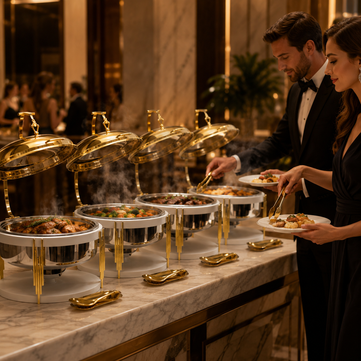 Luxury Stainless Steel Chafing Dish for Buffet, Wedding & Catering