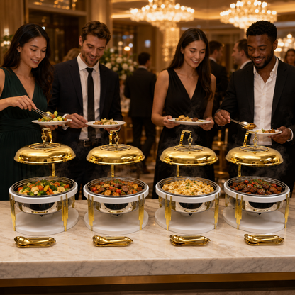 Luxury Stainless Steel Chafing Dish for Buffet, Wedding & Catering
