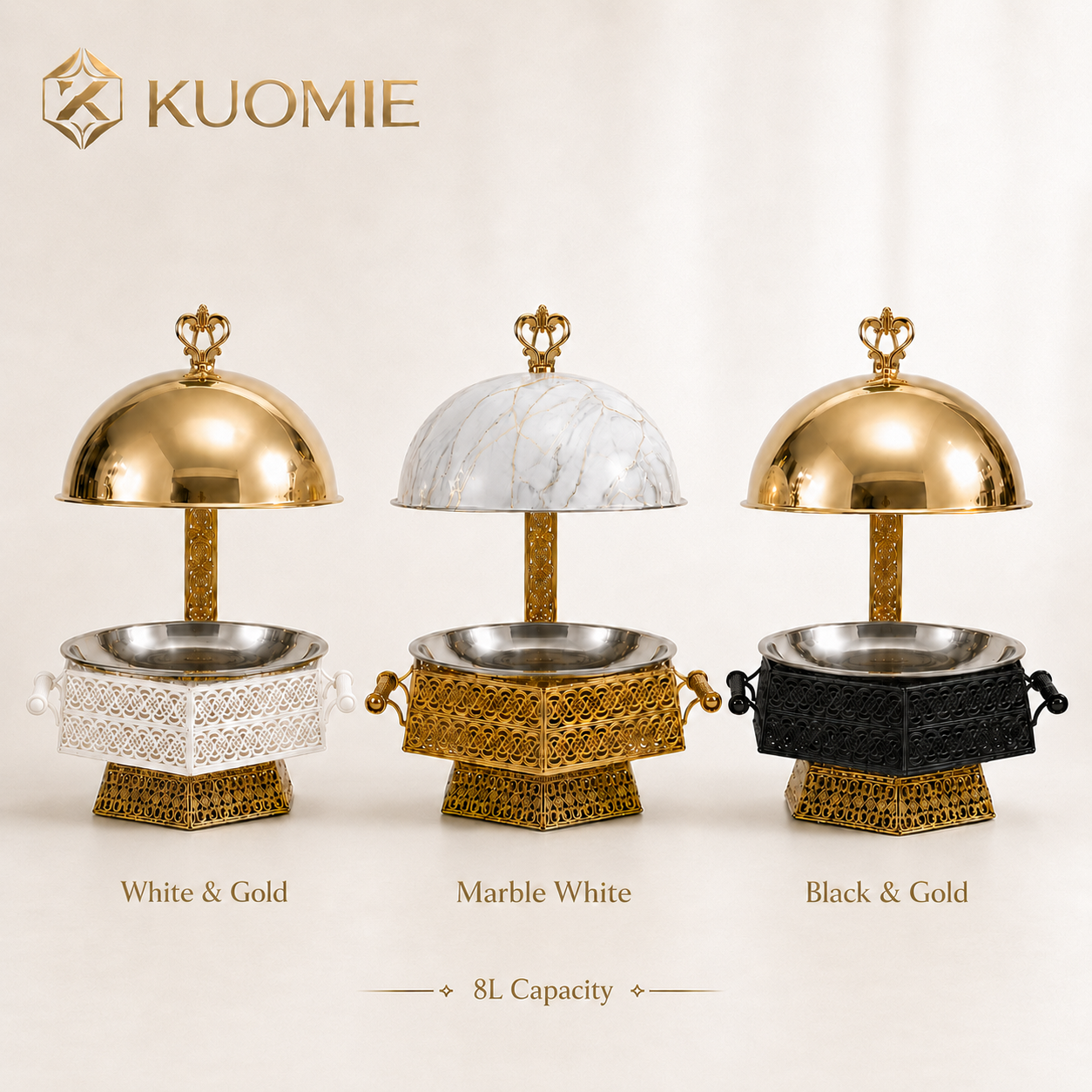 KUOMIE Luxury Chafing Dish | Premium Buffet Food Warmer