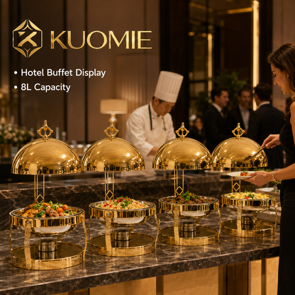 KUOMIE Chafing Dish | Luxury Buffet Food Warmer for Weddings & Catering