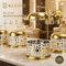 Luxury 13L White and Gold Buffet Warmer with Hanging Lid and Stainless Steel Food Pan