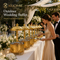 Luxury Gold Round Chafing Dish Cart Set with Dome Lids for Wedding Buffet, Hotel Catering, Banquet Events & Party Food Warmer