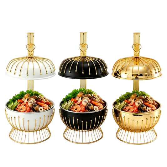 Luxury 8L Hanging Dome Chafing Dish | Premium Buffet Food Warmer for Hotel, Wedding & Catering