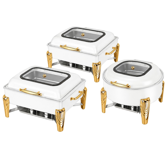 Premium Roll Top Chafing Dish Set – Commercial Buffet Food Warmer for Hotels, Catering & Wedding Banquets