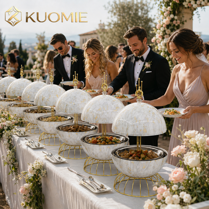 8L Luxury Chafing Dish with Hanging Dome Lid | KUOMIE