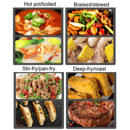 6L Electric Hot Pot - Shabu Shabu Pot,Maifan stone electric hot pot, barbecue and simmering all-in-one pot,1500W with 5-Temp Control, Non-Stick & BPA-Free, Perfect for Family Dinners & Parties