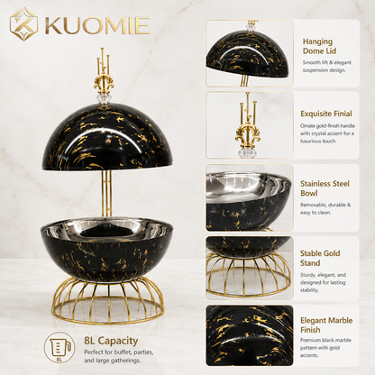 8L Luxury Chafing Dish with Hanging Dome Lid | KUOMIE