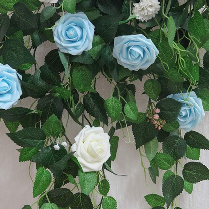 Artificial Flowers 25pcs Real Looking Ivory Foam Fake Roses with Stems for DIY Wedding Bouquets White Bridal Shower Centerpieces Arrangements Party Tables Decorations - kuomie