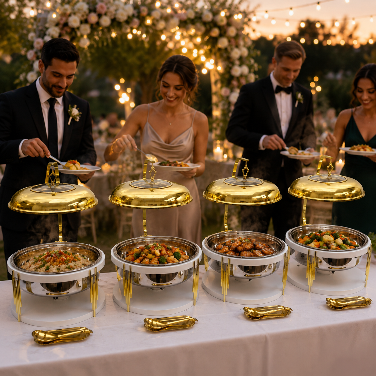 Luxury Stainless Steel Chafing Dish for Buffet, Wedding & Catering