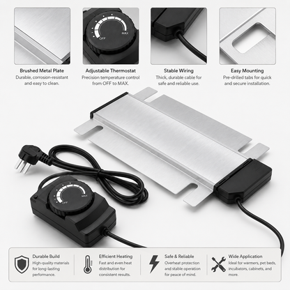 Electric Food Warmer Heating Plate with Adjustable Thermostat for Chafing Dish & Buffet Warmer