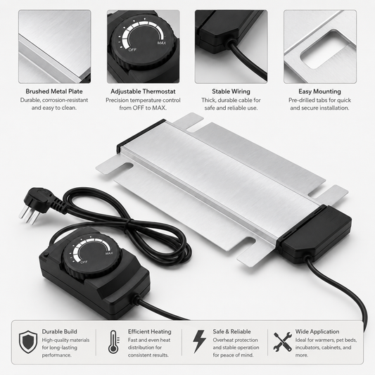 Electric Food Warmer Heating Plate with Adjustable Thermostat for Chafing Dish & Buffet Warmer
