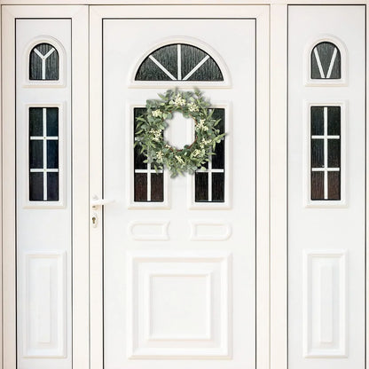 20'' Eucalyptus Wreath for Front Door, Porch, Window - Green Decor for Home, Farmhouse - Spring, Summer, Fall, All Seasons - kuomie