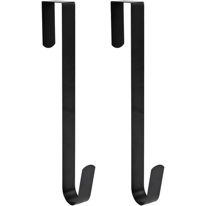 Wreath Hanger for Front Door,Sturdy Steel Wreath Door Hanger,Over The Door Hanger Hook,black wreath hanger,garland hanger for front door,garland hanger for door frame,wreath hanger - kuomie
