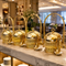 Luxury Gold Round Chafing Dish with Hanging Dome Lid for Wedding Buffet & Hotel Catering