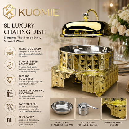 KUOMIE Luxury Gold Chafing Dish Set