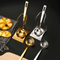 Luxury Stainless Steel Soup Ladle Set with Holder Stand – Gold & Silver Buffet Serving Ladles