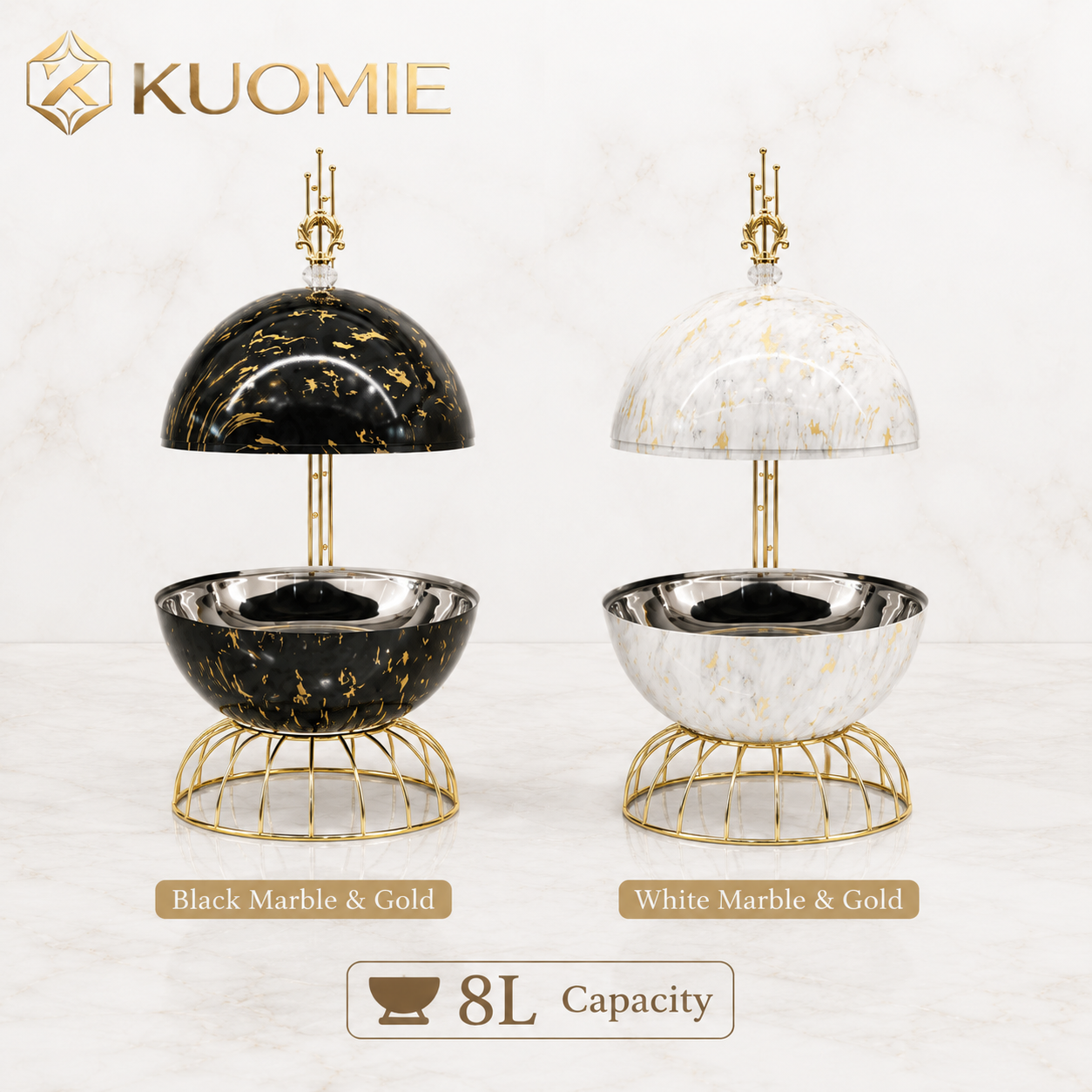 8L Luxury Chafing Dish with Hanging Dome Lid | KUOMIE