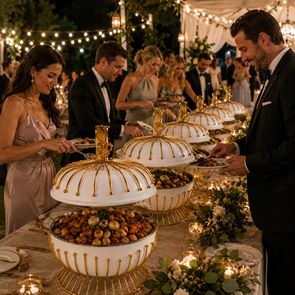 Luxury 8L Hanging Dome Chafing Dish | Premium Buffet Food Warmer for Hotel, Wedding & Catering