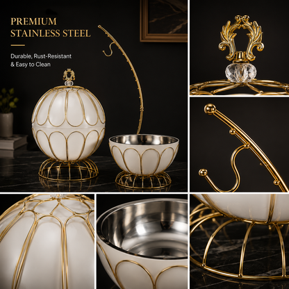 Luxury 8L Hanging Lid Chafing Dish – Premium Buffet Food Warmer for Hotels, Weddings & Catering Events