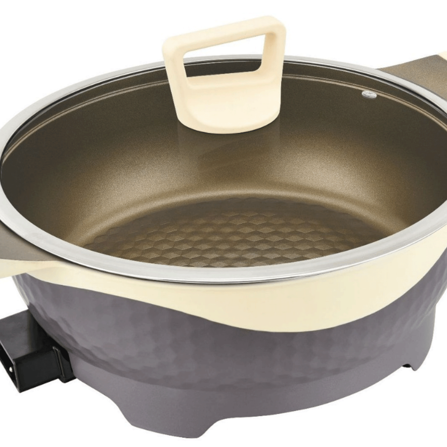 6L Electric Hot Pot - Shabu Shabu Pot,Maifan stone electric hot pot, barbecue and simmering all-in-one pot,1500W with 5-Temp Control, Non-Stick & BPA-Free, Perfect for Family Dinners & Parties