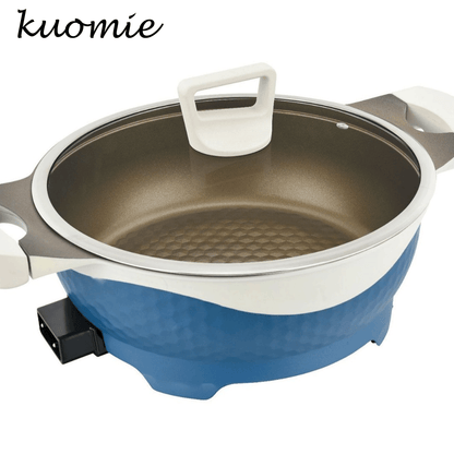 6L Electric Hot Pot - Shabu Shabu Pot,Maifan stone electric hot pot, barbecue and simmering all-in-one pot,1500W with 5-Temp Control, Non-Stick & BPA-Free, Perfect for Family Dinners & Parties