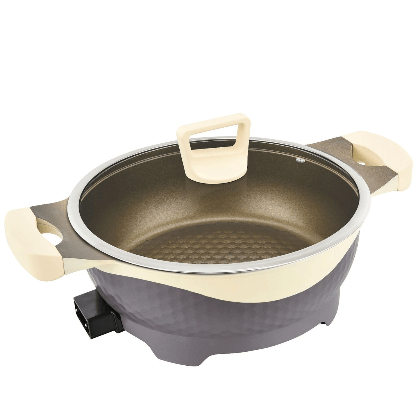 6L Electric Hot Pot - Shabu Shabu Pot,Maifan stone electric hot pot, barbecue and simmering all-in-one pot,1500W with 5-Temp Control, Non-Stick & BPA-Free, Perfect for Family Dinners & Parties