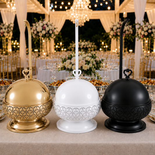 Luxury 8L Stainless Steel Chafing Dish with Hanging Lid for Hotel Buffet, Restaurant Catering & Wedding Banquets Perfect For Luxury Hotel Buffets Wedding Banquets